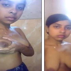 Cute desi girl selfshot nude video in bathroom