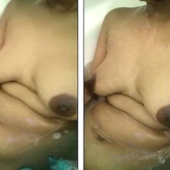 Desi wife naked in bathtub