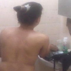 Sister in law captured nude in washroom