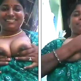 hot tamil aunty in horny mood boobs exposing hot selfie video